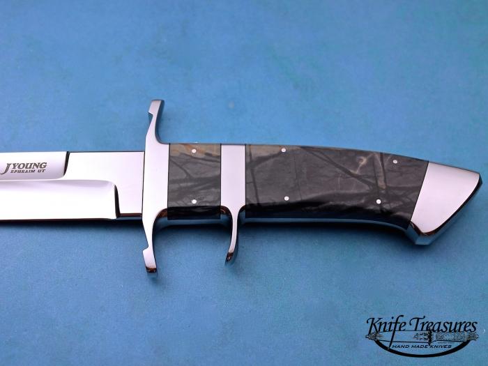 Custom Fixed Blade, N/A, ATS-34 Stainless Steel, Marble Knife made by John  Young